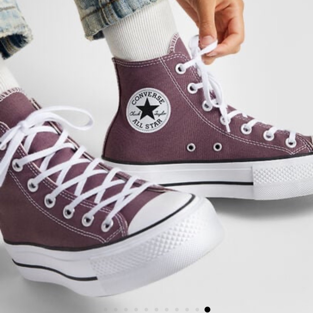 New Converse Chuck Taylor All Star Lift Platform Canvas Trail MixedNatural Ivory - Picture 6 of 14